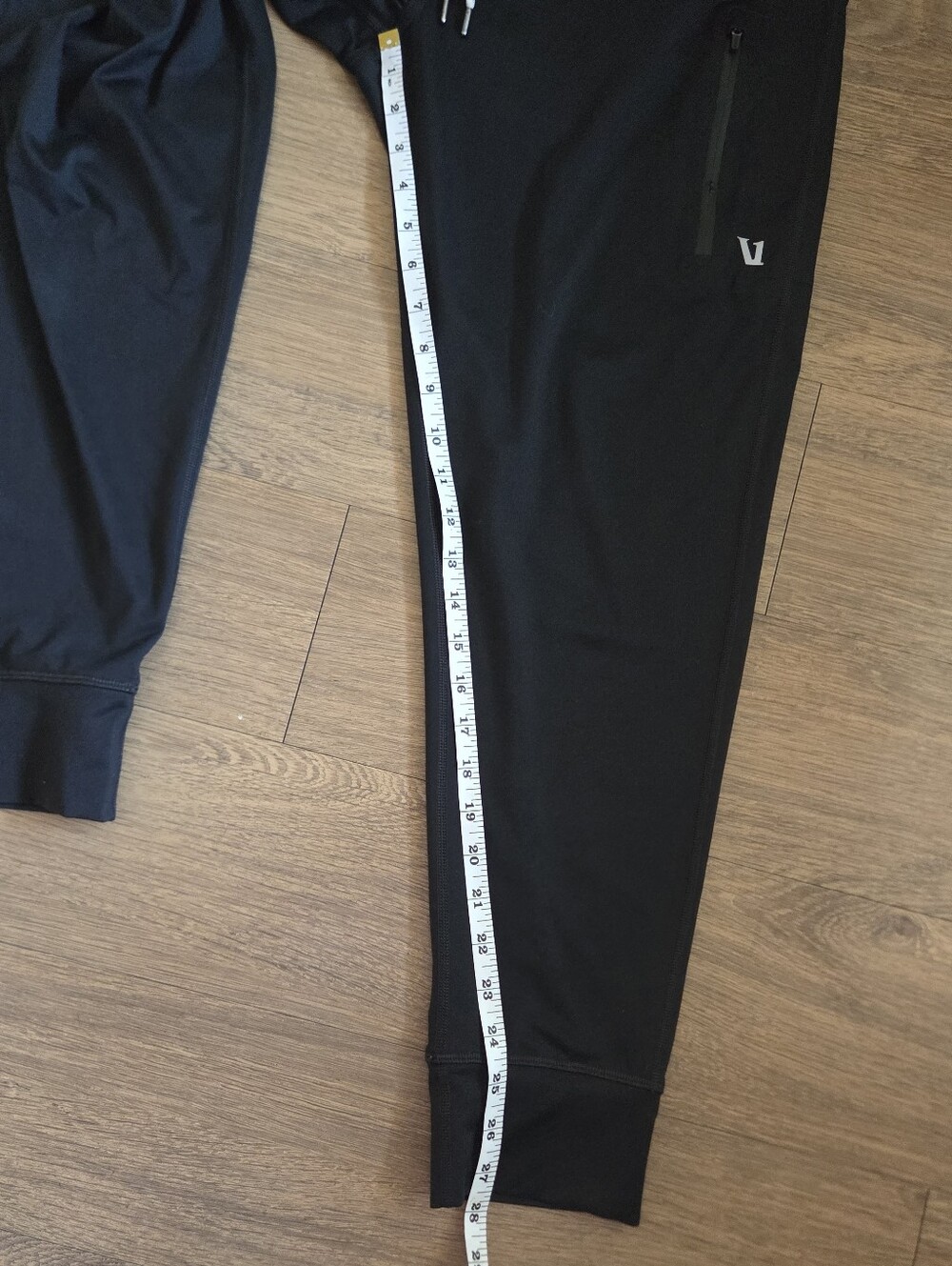 Vuori Sunday Performance Black Men's Athletic Jogger Pants with Zip Pocket - Picture 6 of 7